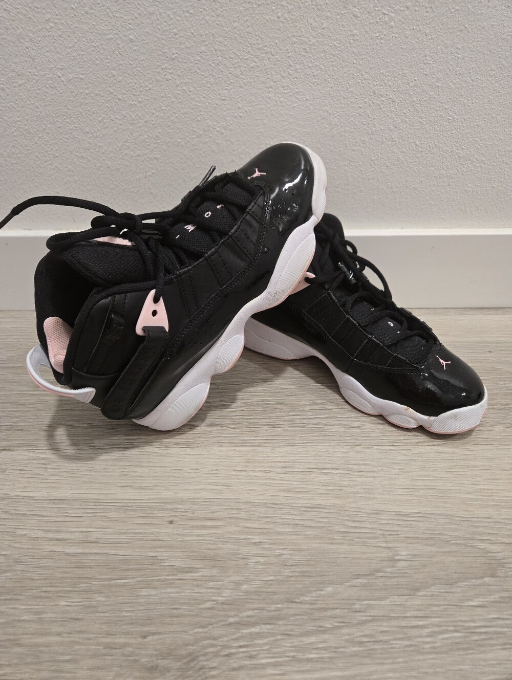 Air Jordan Black & Pink Low-Top Sneakers